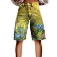 thumbnail image 1 of kaondbfi Women's Summer High Waisted Shorts Knee Length Fashionable and Casual Style with Pockets Lightweight and Breathable, 1 of 4