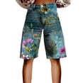 thumbnail image 1 of kaondbfi Women's Summer High Waisted Shorts Knee Length Fashionable and Casual Style with Pockets Lightweight and Breathable, 1 of 4