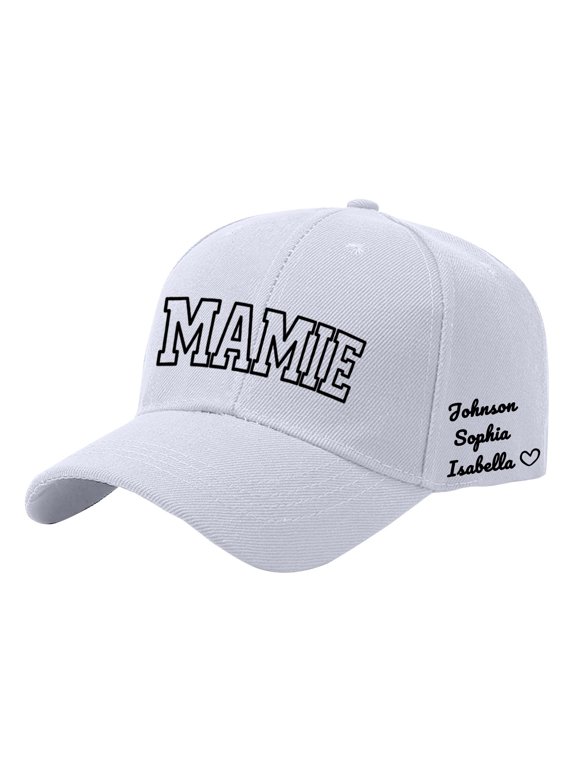 Women's Summer Outdoor Travel Essentials Accessories Baseball Caps for Women Diy Personalized Mother's Day Birthday Custom Name Printed Baseball Cap