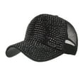 thumbnail image 1 of kaondbfi Women's Summer Outdoor Travel Essentials Accessories Baseball Caps for Women Rhinestone Hats Baseball Cap Bling Diamond Hat BK, 1 of 1