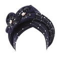 thumbnail image 1 of kaondbfi Women's Summer Outdoor Travel Essentials Accessories Bucket Hats for Women Fashion Beading Braid Hat Muslim Ruffle Cancer Wrap Cap Sleep Caps Satin Lined Hair Bonnets, 1 of 2
