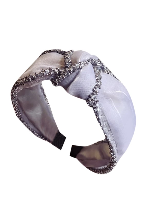 Women's Summer Outdoor Travel Essentials Accessories Headbands for Women Crystal Headband Fabric Hairband Head Wrap Hair Band Accessories