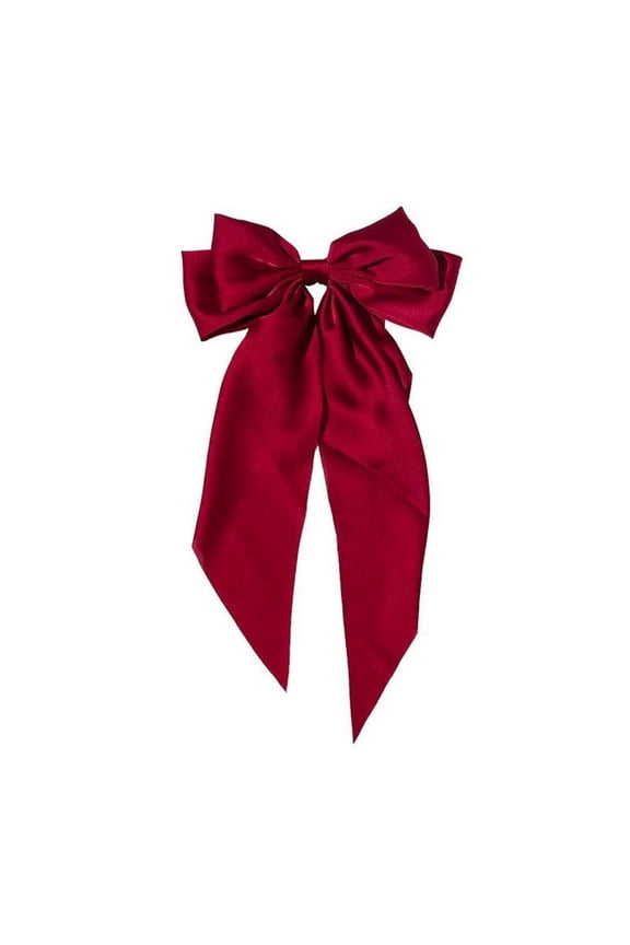 Women's Summer Outdoor Travel Essentials Accessories Headbands for Women Fashion Ribbon Hairclip Vintage Satin Bow Bowknot Hairpin Hair Clip