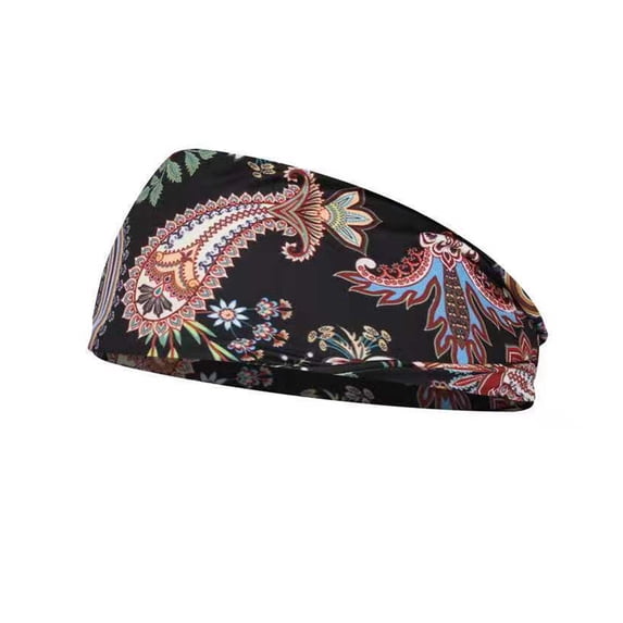 kaondbfi Women's Summer Outdoor Travel Essentials Accessories Headbands for Women Print Headband Elastic Head Wrap Hair Band Bandana Headband