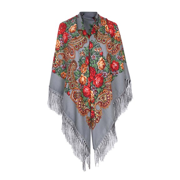 kaondbfi Women's Summer Outdoor Travel Essentials Accessories Scarf for Women Fashion Bohemian Scarf Ethnic Style Tie Tassel Scarf In Cape Large Scarf