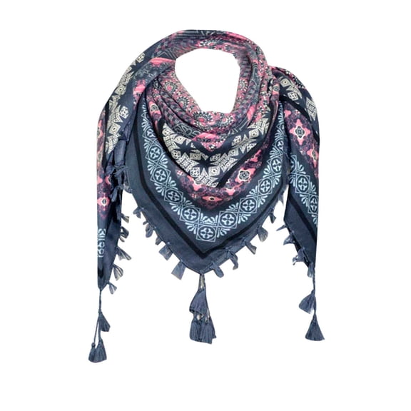 kaondbfi Women's Summer Outdoor Travel Essentials Accessories Scarf for Women Fashion Bohemian Scarf Ethnic Style Tie Tassel Scarf Large Scarf