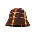 thumbnail image 1 of kaondbfi Women's Summer Travel Essentials Accessories Bucket Hats for Women Crochet Bucket Hat Knit Cap Handmade Foldable Floppy Beach Hat Fashion Cute Striped Floral Fishing Hat, 1 of 2