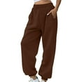 thumbnail image 1 of kaondbfi Women's Sweatpants Petite Length Pockets Pants Casual Workout Athletic Joggers Drawstring Waist, 1 of 5