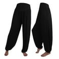 thumbnail image 1 of kaondbfi Womens Elastic Loose Casual Modal Cotton Soft Yoga Sports Dance Harem Pants Summer Yoga Pants for Women, 1 of 3