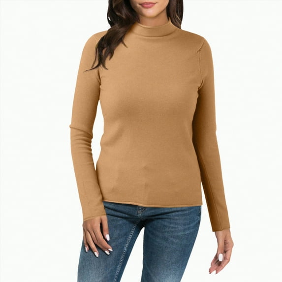 kaprioy Essentials Women's Regular-Fit Plus Size Long-Sleeve Crewneck T-Shirt Womens Long Sleeve Base Tshirts
