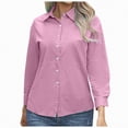 thumbnail image 1 of kaprioy Women's Button Down Shirts Classic Fit Dress Shirt Work Business Casual Long Sleeve Blouse Tops Women's Casual Long Sleeve Cardigan Button Up Shirts, 1 of 4