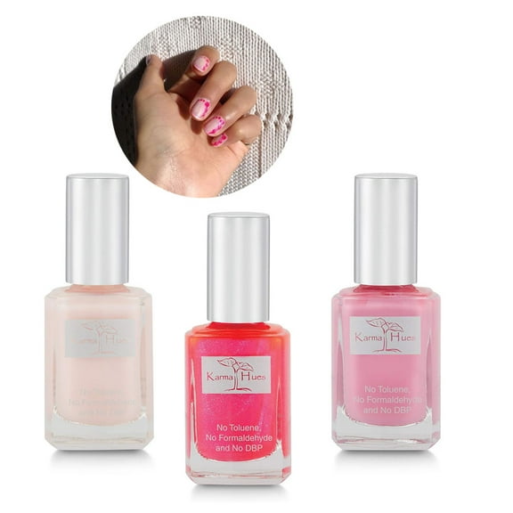 karma Organic beautiful Combination of Natural Nail Polish-Non-Toxic Nail Art, Vegan and Cruelty-Free Nail Paint