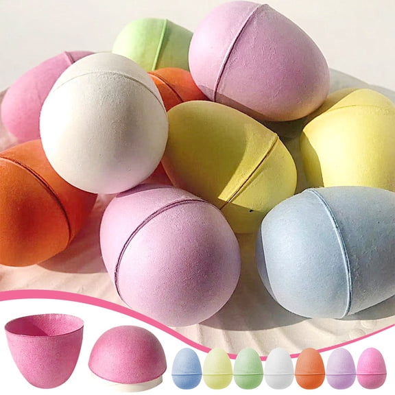 karymi 10 Pcs DIY Paper Mache Easter Eggs, 2.13 Inch Colored Blank Paper Mache DIY Craft Eggs Kit with Brush, for Easter Basket Stuffers Spring Party, Easter Hunt Supplies, Art Activities