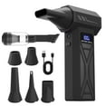 thumbnail image 1 of karymi 110000 RPM Portable Electric Air Duster Blower with LED Display 5 Nozzles 4000mAh Battery for Keyboard Car PC Cleaning up to 70% off up to 60% off Valentines Day Gifts for Him, 1 of 9