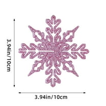 karymi 12pcs Christmas Decorations 10CM Snowflake Plastic Snowflake Christmas Tree Decoration Hollow Snowflake Pendant Christmas Decorations Indoor Weekly Deal Weekly Deal up to 70% off