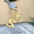 thumbnail image 1 of karymi 1Pcs Metal Material Keychain Gold Letters A to Z Keychain First Letter Pendant with Keychain Bag Pendant Christmas Gift Living Room Decor up to 70% off up to 70% off up to 90% off, 1 of 6