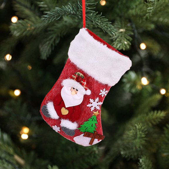 karymi 1Pcs Polyester material Cartoons Christmas Socks Christmas Gift Bags Christmas Tree/fireplace/window/staircase Decorative Pendants Christmas Outdoor Decorations Shop All Savings
