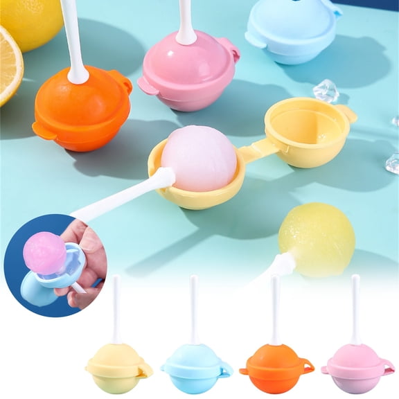 karymi 2 Pcs Lollipop Ice Cream Mold, Food Grade Silicone Popsicle Maker, Easy to Use and Clean, for Homemade Frozen Treats, Summer Party Snack Gifts for Women