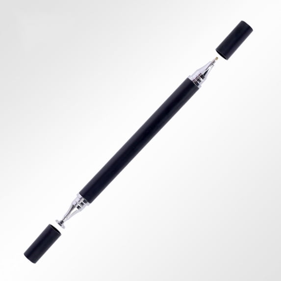karymi 2-in-1 Disc Tip Stylus and Ballpoint Pen for All Touch Screen Tablets Phones, 5.5in Magnetic Capacitive Pen with Transparent Nib, No Battery Needed for Writing Drawing Womens Gifts