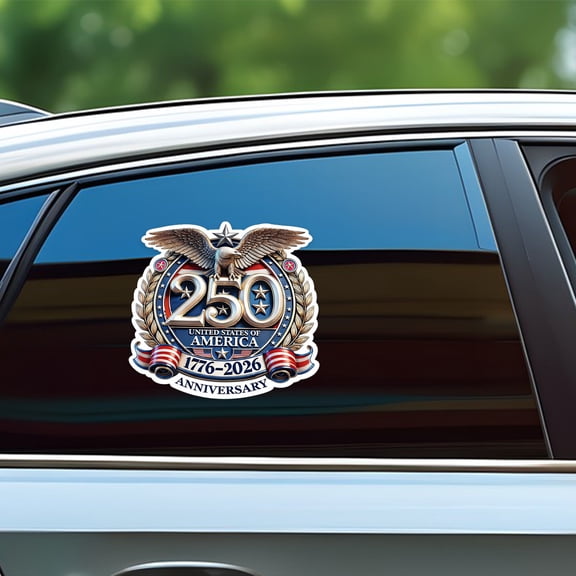 karymi 250 Years America Car Decal 250th Anniversary The Independence of USA Sticker USA Patriotic Vinyl Decal Sticker for Car Windows Party Favors