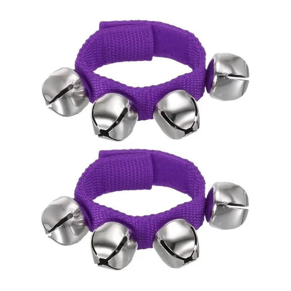 karymi 2pcs Wrist Bells Jingle Bells Ankle Bells Wrist Bells Bracelet Percussion Instruments Musical 4 Bells for Party Christmas Party Favors Gifts for Men Mens Gifts