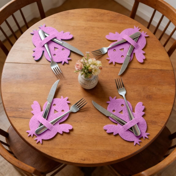 karymi 4pcs Easter Chicken Tableware Knife Fork Cover Bag Happy Easter Decorations Birthday Banquet Party Accessories Birthday Gifts Gifts for Men