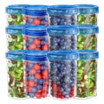 thumbnail image 1 of karymi 50oz Multi-Piece Airtight Plastic Food Storage Container Set 14.17x4.72x4.72in Clear for Meal Prep Leftovers Snacks Microwave Dishwasher Safe Womens Gifts Party Favors, 1 of 7