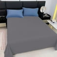 thumbnail image 1 of karymi 59x90.6in Solid Color Plain Bed Sheet Piece Dormitory Household Soft Breathable Fade Resistant Easy Care Single Bedding Birthday Gifts Room Decor Home Decor, 1 of 6