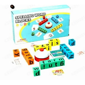 karymi 60 Pcs Letter Dice Fast Paced Word Spelling Strategy Game Family Party Educational Fun Travel Board Game for All Ages Valentines Day Gifts for Him Womens Gifts House Decor
