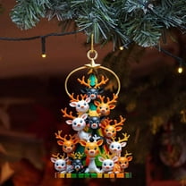 karymi Acrylic Airplane Christmas Ornament Flat Hanging Pendant for Tree Decoration Holiday Decor Modern Festive Airplane Theme Birthday Gifts Best Sellers Best Sellers Super Savings Week