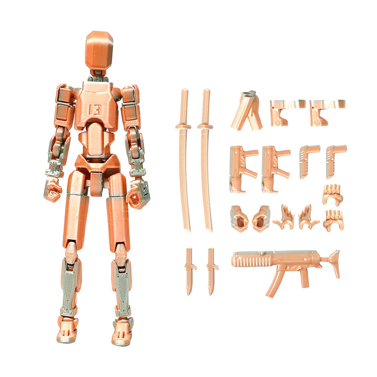 karymi Action Figure Action Figure Printed Movable 13 Articulated Robot
