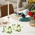 thumbnail image 1 of karymi Artificial Rose Candle Rings Festive Wedding Decoration Candlestick Rings Suitable for Wedding Centerpieces Party Home Table Decorations Candle Decorations Family Gifts Bedroom Decor, 1 of 6