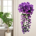 thumbnail image 1 of karymi Artificial Silk Violet Hanging Flowers Simulation Garland, 33.46 Inch Long Faux Wisteria Decor for Wedding Wall Door Cafe, Realistic Silk Fabric Bouquet with Leaves Womens Gifts, 1 of 6
