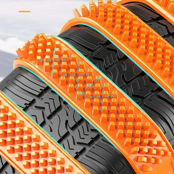 karymi Automobile Snow Chains Heavy Duty Tire Chains for Sedans SUVs Off-Road Vehicles, Provides Traction on Snow Ice Slippery Mud, Protective Pad Prevents Tire Damage, Easy Installation