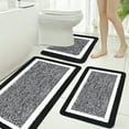 thumbnail image 1 of karymi Bathroom Rugs Sets 3 Piece Extra Large Rug Bathroom Shower Rugs with U Shaped Toilet Mat Absorbent Microfiber Plushes Non Slide Bath Rugs Sets Washable Rug Home Decor Home Decor, 1 of 7
