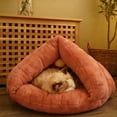 thumbnail image 1 of karymi Cats Winter Warmth Dog Bed Semi-Enclosed House 15.75x17.72in Cotton Pet Supplies with Removable Washable Cover Christmas Decorations Christmas Party Decorations Gift Ideas, 1 of 6