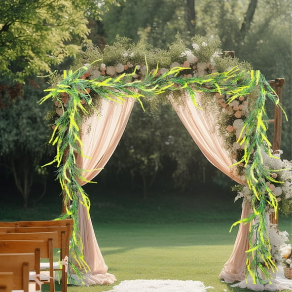 karymi Christmas Decoration Artificial Leaf Rattan Hanging Indoor Home Thanksgiving Day Christmas Party Fireplace Decoration Christmas Outdoor Decorations