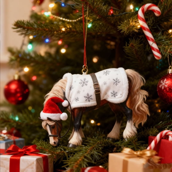 karymi Christmas Decoration Christmas Tree Decoration Horse Christmas Decoration Or Horse Enthusiast Flat Acrylic 2D Decoration Home Decor Bedroom Decor Valentines Day Gifts for Him