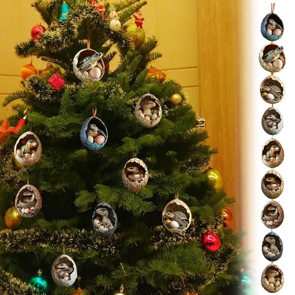 karymi Christmas Hatchling Animals Acrylic Tags 8cm Set of 9 Festive Gift Tags and Tree Ornaments with Adorable Designs for Holiday Decorations Christmas Party Favors