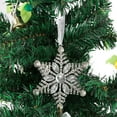 thumbnail image 1 of karymi Christmas Metal Snowflake Pendant Christmas Tree Decoration Rhinestone Snowflake Christmas Ornaments Transparent Bright Silve Bedroom Decor Best Sellers Best Sellers Clearance, 1 of 6