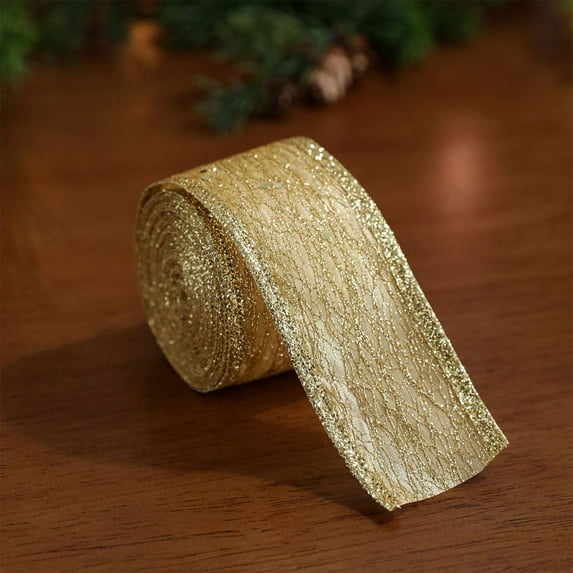 karymi Christmas Ribbon Hollow Sequin Adhesive Powder Ribbon Christmas Tree Rattan Wreath Decoration Ambiance Decoration Ribbon Christmas Party Favors up to 60% off up to 60% off The Big Save