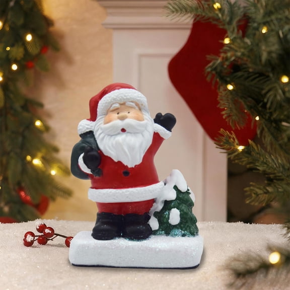 karymi Christmas Snowman Elderly Resin Small Ornament Home Living Room Entrance Decoration Micros Landscapes Gift Kids Christmas Gifts Christmas Decorations Indoor Christmas Decor