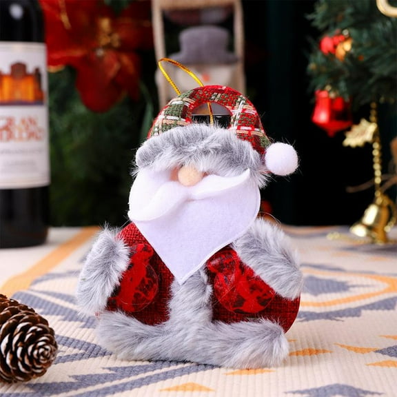 karymi Christmas Tree Pendants Christmas Cloth Figurine Pendants Santa Claus Snowman Doll Pendants Suitable for Christmas Decoration Christmas Outdoor Decorations Clearance Clearance