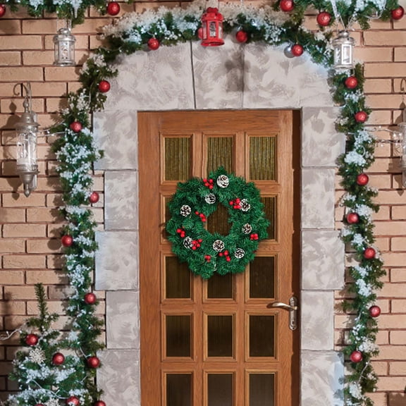 karymi Christmas Wreath Door Hanging Ornament Festive Front Door Decor Interior Wall Decoration Holiday Decor Gift Idea Gift Ideas Big Savings Big Savings The Big Save