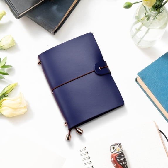 karymi Classic Artificial Leather Bound Notebook with Embossed Cover Travel Journal for Writing Sketching Student Office Gift 13.5x10.5cm Lined Pages Family Gifts Holiday Gifts