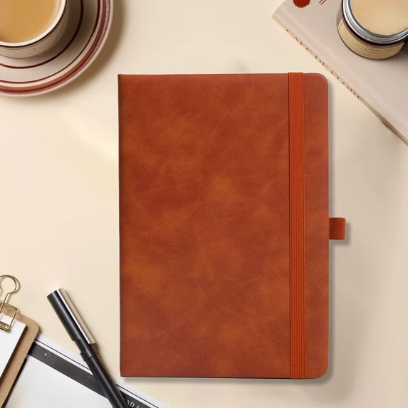 karymi Classic Hardcover A5 Notebook with Elastic Closure 200 Lined Pages Thick Premium Paper Ribbon Bookmark Inner Pocket Journal 8.46x5.7x0.39 in Living Room Decor Mens Gifts