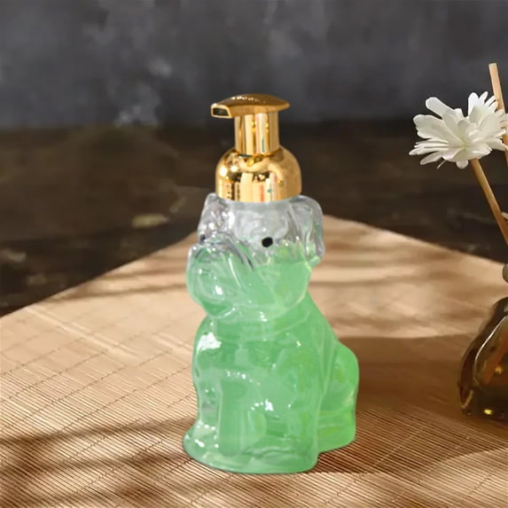 karymi Clear Plastic Foam Soap Dispenser Bottle with Cute Animal Design for Lotion Shampoo and Body Wash Leak Proof Pump 6.77x4.69 in for Bathroom Living Room Decor Family Gifts