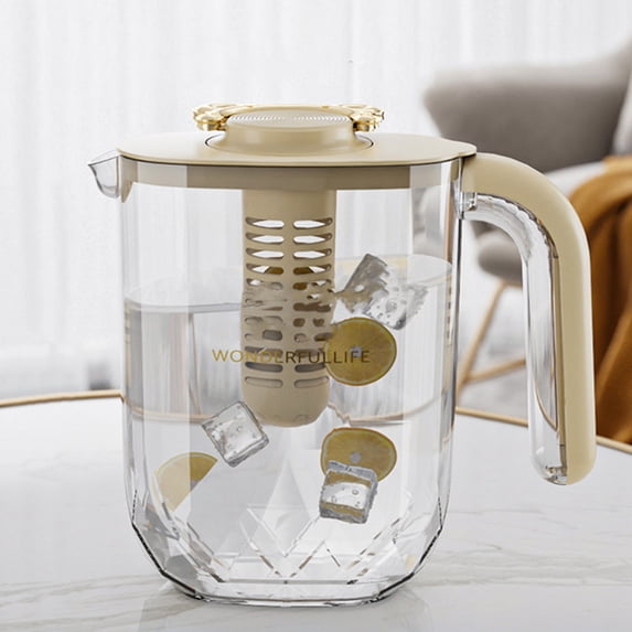 karymi Cold Kettle with Faucet Filter in Refrigerator 1.8L Large Capacity Storage for Fruit Dispenser Fruit Teapot Lemonade Bucket Holiday Gifts Living Room Decor
