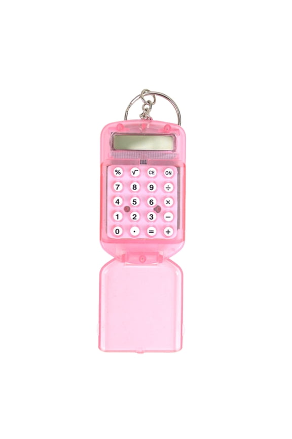 Compact Portable Keychain Calculator Mini Digital Electronic Calculator with Key Ring for Office School Students Pocket Size 2.4x1.4 Inches Bedroom Decor Home Decor