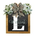 thumbnail image 1 of karymi Customizable Last Name Year Round Front Door Wreath Decorative Hanging Plaque Wooden Sign for Home Entryway Gift for Wedding Housewarming Available Letters A to Z up to 60% off, 1 of 1